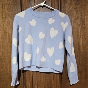 No Boundaries Blue Cropped Sweater